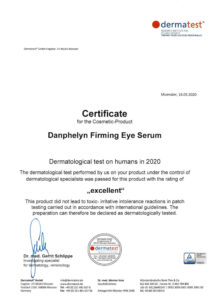 Firming Eyes Serum Certificate by Dermatese